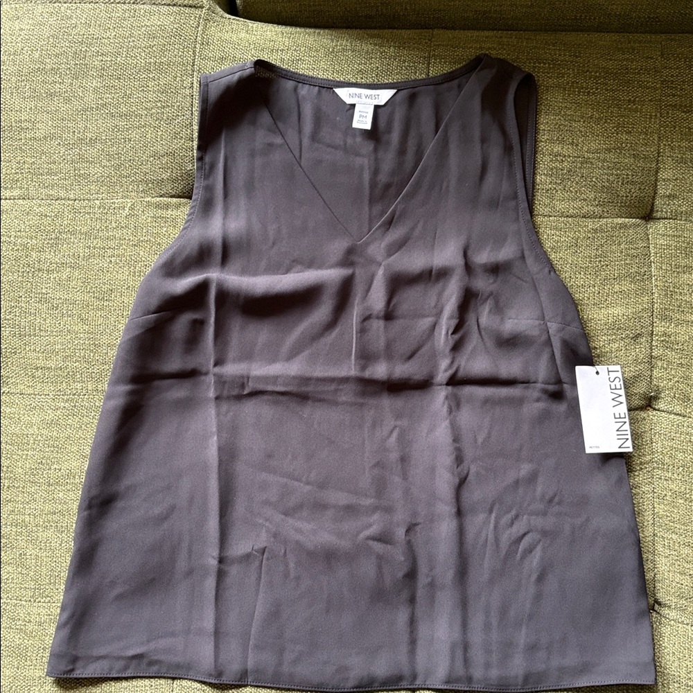Nine West Black Sleeveless Blouse NWT